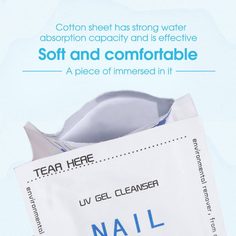 ROSALIND 1Pcs And 100Pcs/Lot For Choose Lint-Free Nail Surface Cleanse Soft Cotton Wipe Soak Off  Pads For Cleaner Paper Pad Nails Polish Art Cleaning Manicure Tools