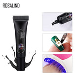 ROSALIND 8ml No Wipe Nail Gel Rhinestone Top Coat Strong Adhesive Glue For Rhinestones Decorations UV LED Lamp