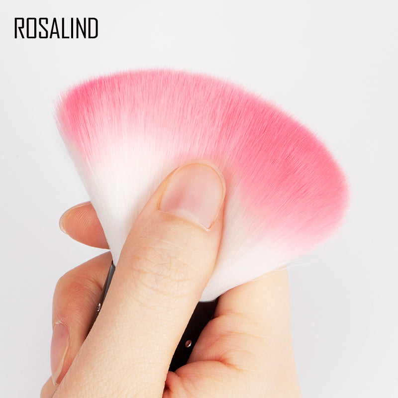 ROSALIND Nail Cleaning Nail Brush Tools Remove Dust Powder Brush Manicure Pedicure Clean Brush for Nail Care