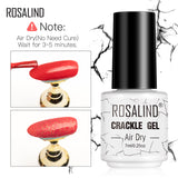 ROSALIND Crackle Gel Nail Polish For Nail art manicure Set Air dry nail polish Need Base Color Gel Varnishes Lacuqer