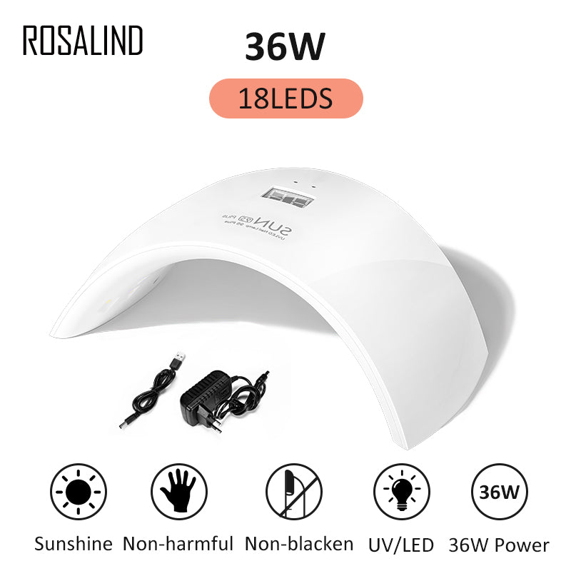 ROSALIND Professional Manicure Set For Nail Art Design LED/UV Lamp