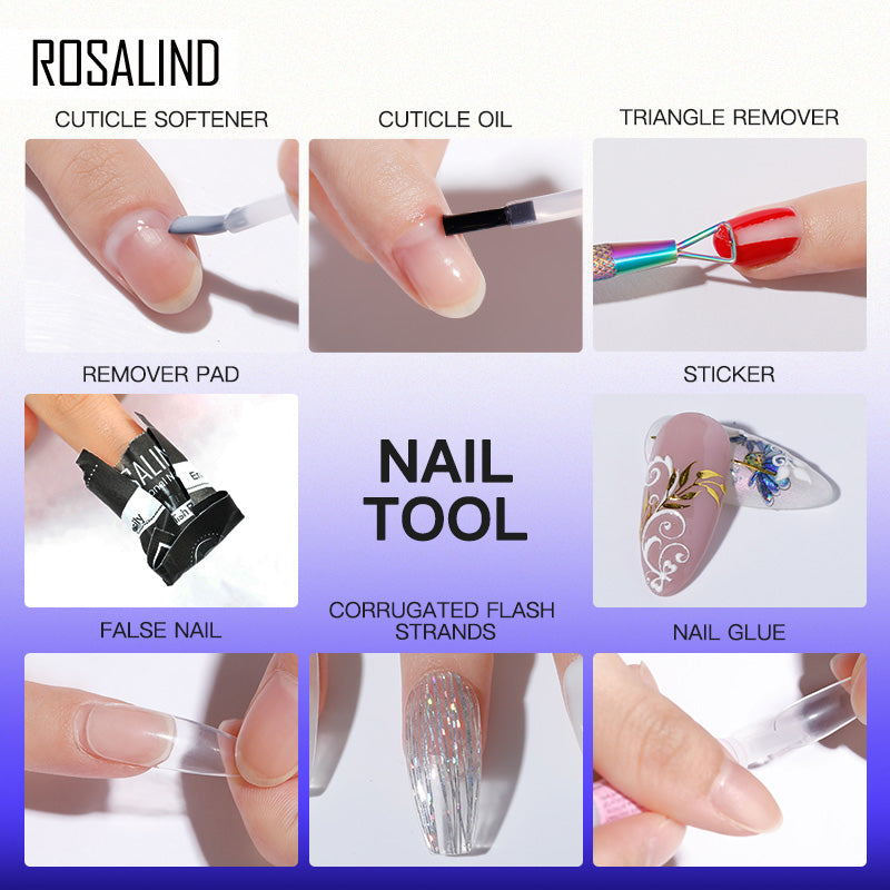 ROSALIND Gel Polish Nail Kits Professional Manicure Set For Nail Art Design LED/UV Lamp