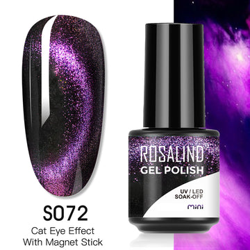 Rosalind Cat Eye Nail Polish 5ml And Cat Eye Effect Fringe Magic Magnet Stick Tool Lamp Cured Shine Gel Polish
