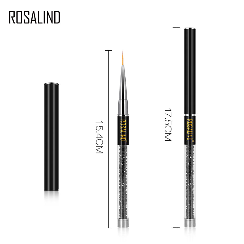 ROSALINDĀ Nail Art Design Acrylic Handle Brush Pen UV Nail Gel Brush