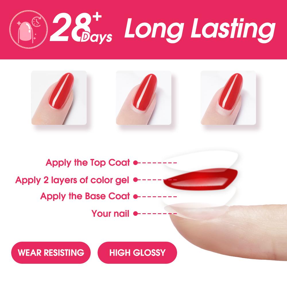 Rosalind Mini Soak Off Professional Nail Art Gel Polish Set 8PCS Nail Art Design LED/UV Lamp