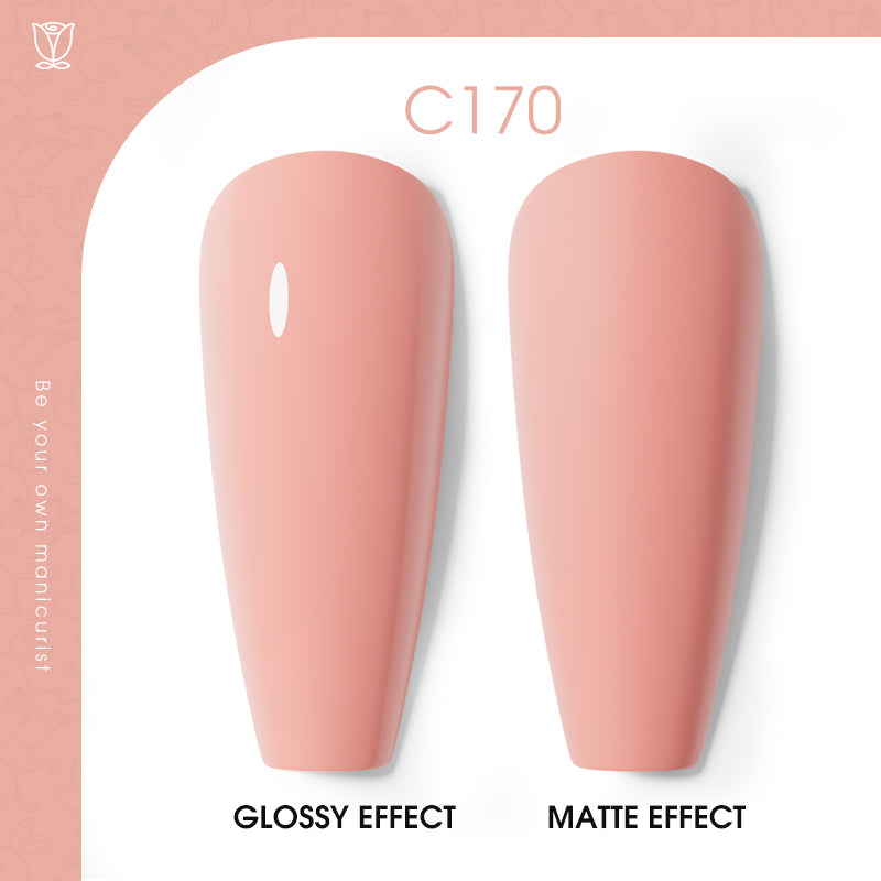 ROSALIND 12 colors Nude Pink Series Soak Off Gel Polish Bright For Nail Art Design LED/UV Lamp