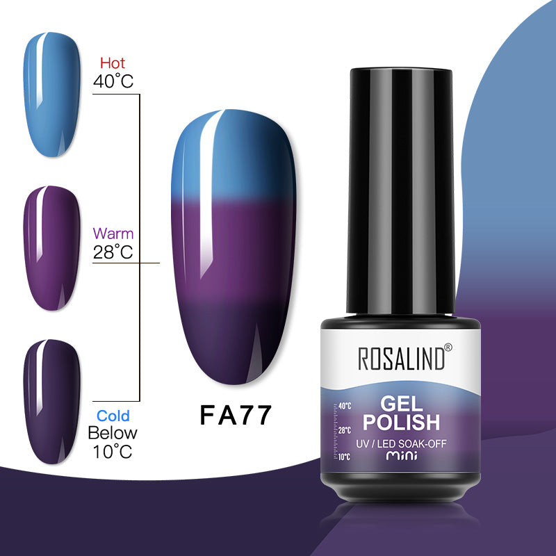 ROSALIND 80 Colors Mini Soak Off Gel Polish Bright For Nail Art Design LED/UV Lamp SKU FA77