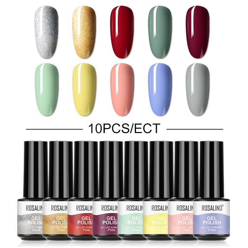 12/10/8PCS Pure Color Nail Gel Polish Set FXA