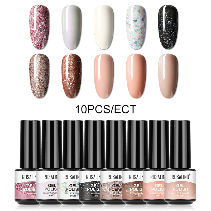 12/10/8PCS Pure Color Nail Gel Polish Set FXA
