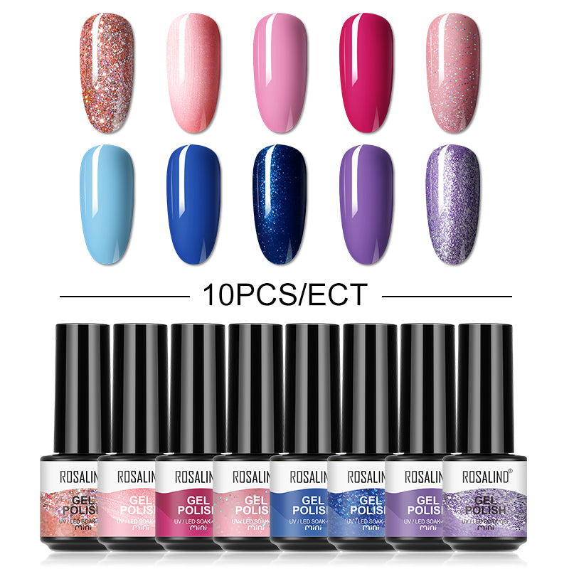 12/10/8PCS Pure Color Nail Gel Polish Set FXA