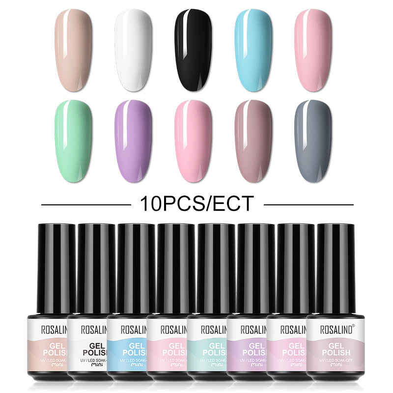 12/10/8PCS Pure Color Nail Gel Polish Set FXA