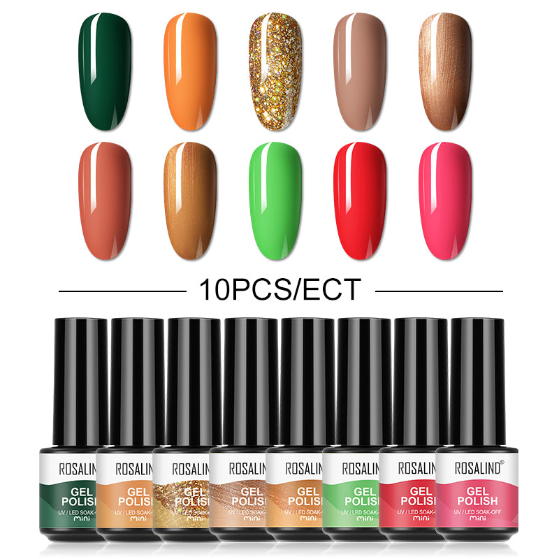 12/10/8PCS Pure Color Nail Gel Polish Set FXA