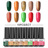 12/10/8PCS Pure Color Nail Gel Polish Set FXA