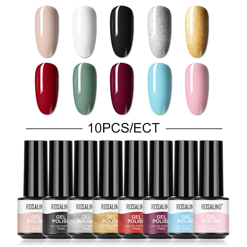12/10/8PCS Pure Color Nail Gel Polish Set FXA