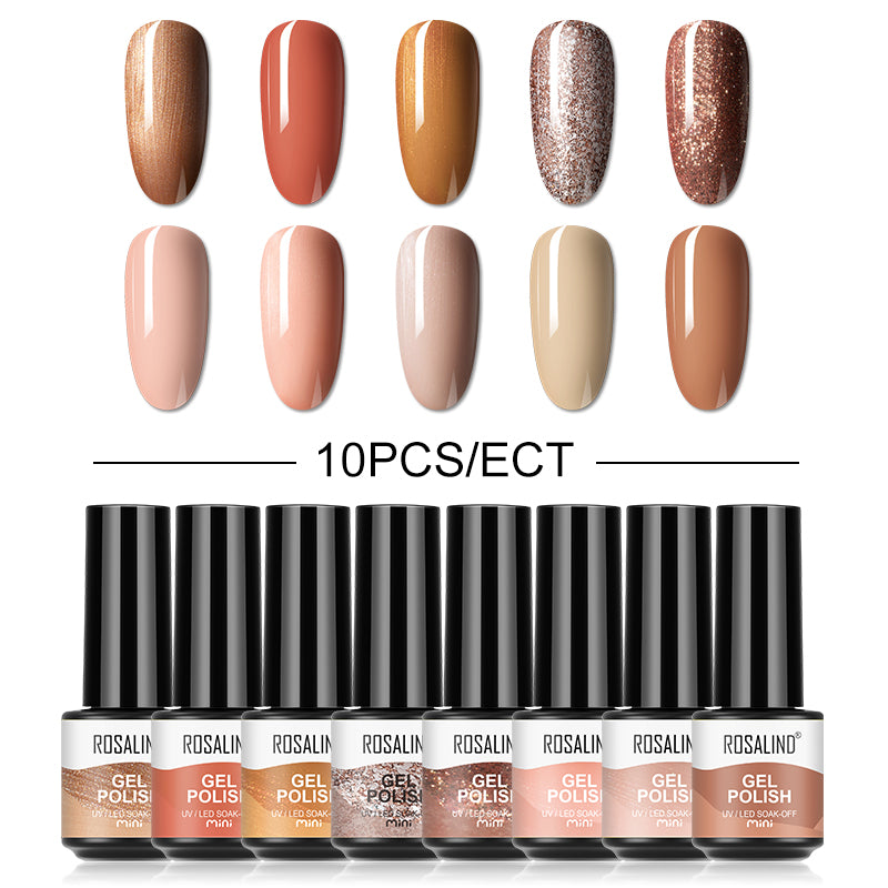 12/10/8PCS Pure Color Nail Gel Polish Set FXA