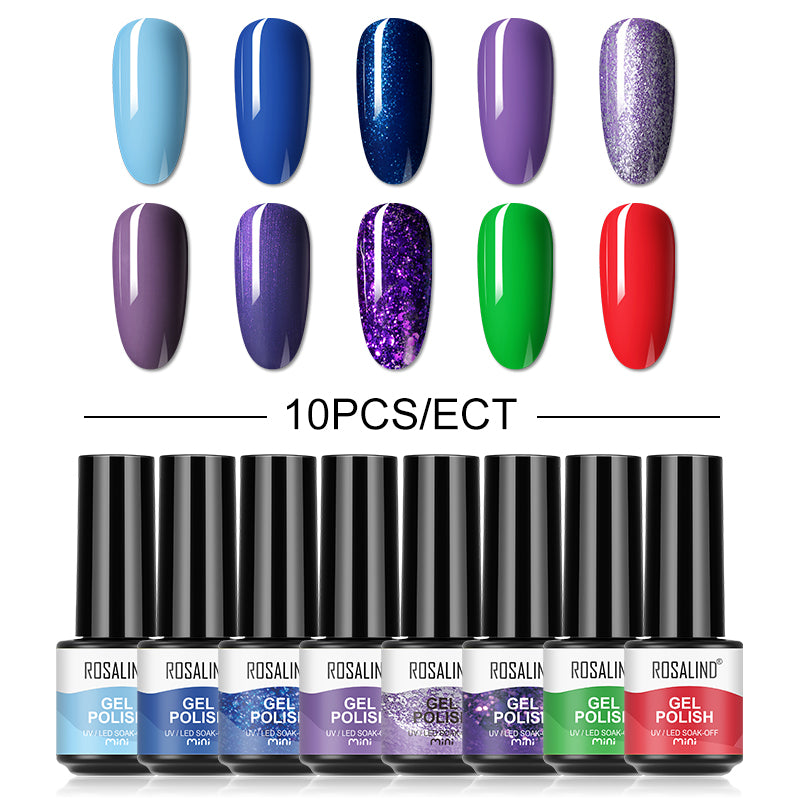 12/10/8PCS Pure Color Nail Gel Polish Set FXA