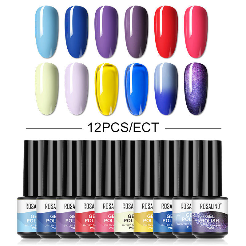 12/10/8PCS Pure Color Nail Gel Polish Set FXA