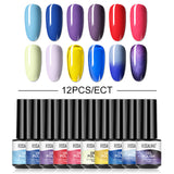 12/10/8PCS Pure Color Nail Gel Polish Set FXA