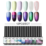 12/10/8PCS Pure Color Nail Gel Polish Set FXA