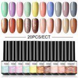 ROSALIND Mini Soak Off Gel Polish Set 20PCS Set Bright For Nail Art Design LED/UV Lamp