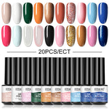 ROSALIND Mini Soak Off Gel Polish Set 20PCS Set Bright For Nail Art Design LED/UV Lamp