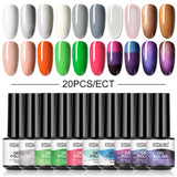 ROSALIND Mini Soak Off Gel Polish Set 20PCS Set Bright For Nail Art Design LED/UV Lamp
