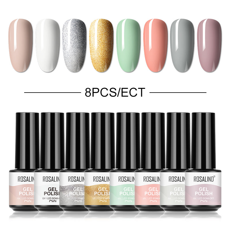 12/10/8PCS Pure Color Nail Gel Polish Set FXA