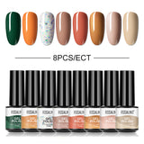 12/10/8PCS Pure Color Nail Gel Polish Set FXA