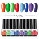 12/10/8PCS Pure Color Nail Gel Polish Set FXA
