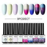 12/10/8PCS Pure Color Nail Gel Polish Set FXA