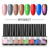 12/10/8PCS Pure Color Nail Gel Polish Set FXA