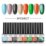 12/10/8PCS Pure Color Nail Gel Polish Set FXA