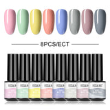 12/10/8PCS Pure Color Nail Gel Polish Set FXA