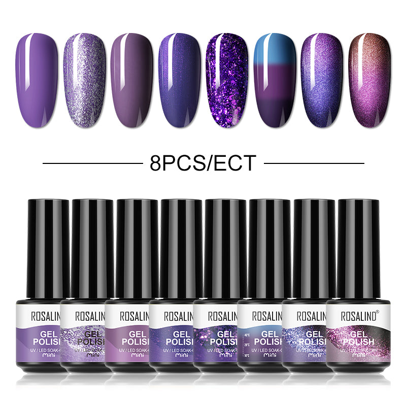 12/10/8PCS Pure Color Nail Gel Polish Set FXA