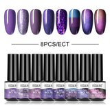 12/10/8PCS Pure Color Nail Gel Polish Set FXA
