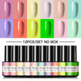 ROSALIND Mini Soak Off Gel Polish Set 6PCS Set Bright For Nail Art Design LED/UV Lamp