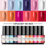 ROSALIND Mini Soak Off Gel Polish Set 6PCS Set Bright For Nail Art Design LED/UV Lamp