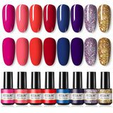 ROSALIND Mini Soak Off Gel Polish Set 6PCS Set Bright For Nail Art Design LED/UV Lamp