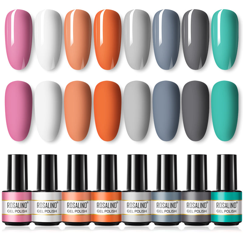 ROSALIND Mini Soak Off Gel Polish Set 6PCS Set Bright For Nail Art Design LED/UV Lamp