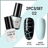 ROSALIND Crackle Gel Nail Polish For Nail art manicure Set Air dry nail polish Need Base Color Gel Varnishes Lacuqer