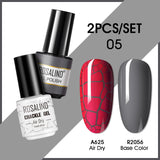 ROSALIND Crackle Gel Nail Polish For Nail art manicure Set Air dry nail polish Need Base Color Gel Varnishes Lacuqer