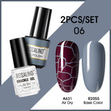 ROSALIND Crackle Gel Nail Polish For Nail art manicure Set Air dry nail polish Need Base Color Gel Varnishes Lacuqer
