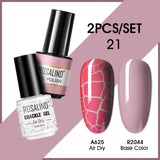 ROSALIND Crackle Gel Nail Polish For Nail art manicure Set Air dry nail polish Need Base Color Gel Varnishes Lacuqer