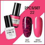 ROSALIND Crackle Gel Nail Polish For Nail art manicure Set Air dry nail polish Need Base Color Gel Varnishes Lacuqer