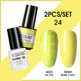 ROSALIND Crackle Gel Nail Polish For Nail art manicure Set Air dry nail polish Need Base Color Gel Varnishes Lacuqer