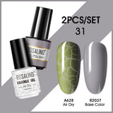 ROSALIND Crackle Gel Nail Polish For Nail art manicure Set Air dry nail polish Need Base Color Gel Varnishes Lacuqer