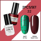 ROSALIND Crackle Gel Nail Polish For Nail art manicure Set Air dry nail polish Need Base Color Gel Varnishes Lacuqer