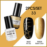 ROSALIND Crackle Gel Nail Polish For Nail art manicure Set Air dry nail polish Need Base Color Gel Varnishes Lacuqer