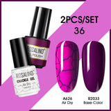 ROSALIND Crackle Gel Nail Polish For Nail art manicure Set Air dry nail polish Need Base Color Gel Varnishes Lacuqer