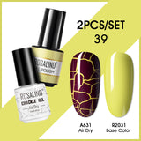 ROSALIND Crackle Gel Nail Polish For Nail art manicure Set Air dry nail polish Need Base Color Gel Varnishes Lacuqer